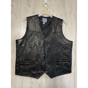 Direct Source Inc Men's Patchwork Leather Vest‎ Size L